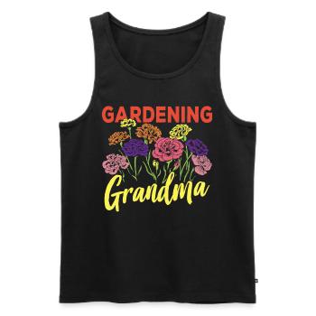 Gartenarbeit Oma Garten Großmutter Gärtnerin - Männer Premium Bio Tank Top - Schwarz - Vorne - AI Model Male 178 light (178cm)