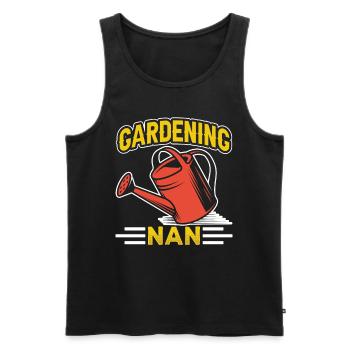 Gartenarbeit Großmutter Garten Oma Gärtnerin - Männer Premium Bio Tank Top - Schwarz - Vorne - AI Model Male 178 light (178cm)