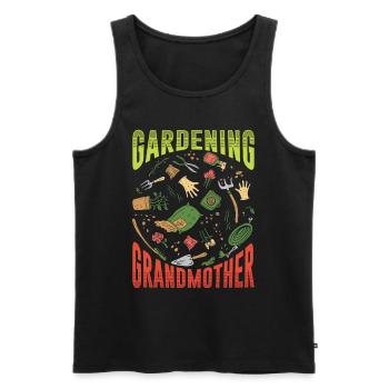Gartenarbeit Großmutter Garten Oma Gärtnerin - Männer Premium Bio Tank Top - Schwarz - Vorne - AI Model Male 178 light (178cm)