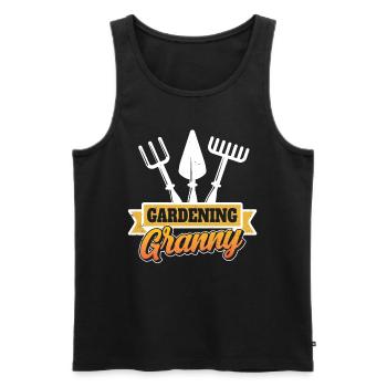 Gartenarbeit Oma Großmutter Gärtnerin Garten - Männer Premium Bio Tank Top - Schwarz - Vorne - AI Model Male 178 light (178cm)