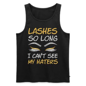Lashes So Long I Cant See My Haters - Men's Premium Organic Tank Top - black - Front - Michal (187cm)