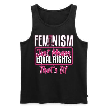 Feminism Just Means Equal Rights - Men's Premium Organic Tank Top - black - Front - Michal (187cm)