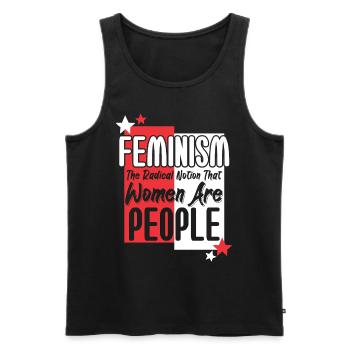 Feminism The Radical Notion - Men's Premium Organic Tank Top - black - Front - Michal (187cm)