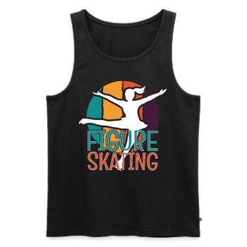 Figure Skating Vintage - Men's Premium Organic Tank Top - black - Front - Michal (187cm)