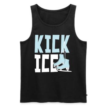 Kicking Ice Figure Skating Ice Skaters - Men's Premium Organic Tank Top - black - Front - Michal (187cm)
