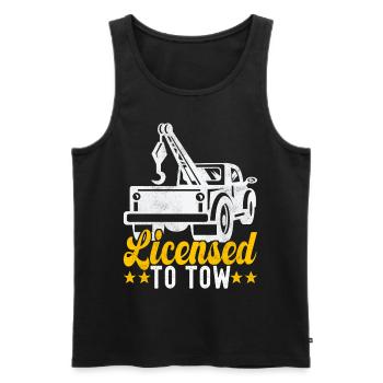 Abschleppwagen Abschleppdienst - Männer Premium Bio Tank Top - Schwarz - Vorne - AI Model Male 178 light (178cm)