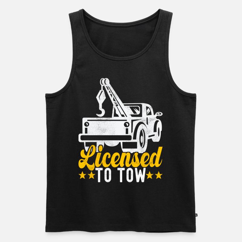 Abschleppwagen Abschleppdienst - Männer Premium Bio Tank Top - Schwarz