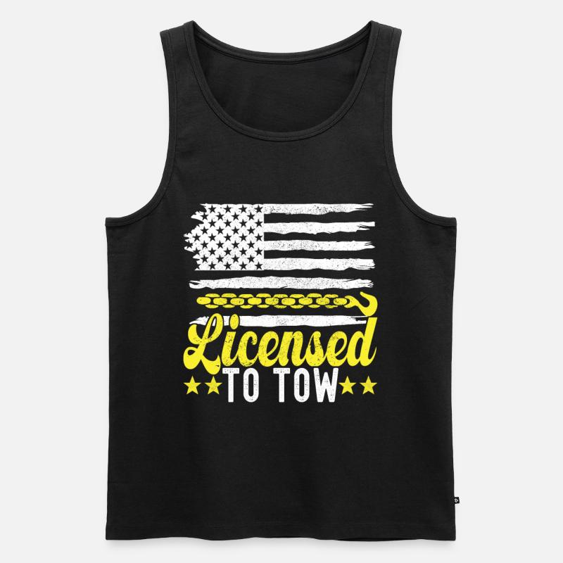 Abschleppwagen Abschleppdienst - Männer Premium Bio Tank Top - Schwarz