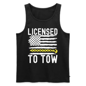 Abschleppwagen Abschleppdienst - Männer Premium Bio Tank Top - Schwarz - Vorne - AI Model Male 178 light (178cm)