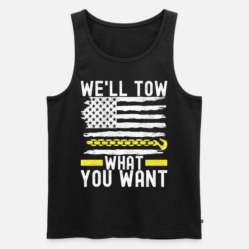 Abschleppwagen Abschleppdienst - Männer Premium Bio Tank Top - Schwarz