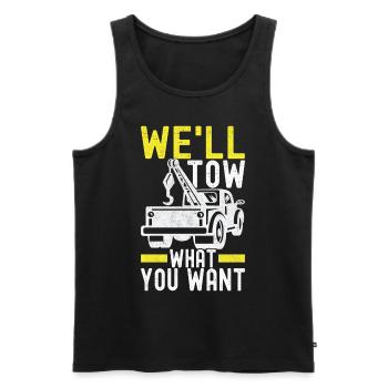 Abschleppwagen Abschleppdienst - Männer Premium Bio Tank Top - Schwarz - Vorne - AI Model Male 178 light (178cm)