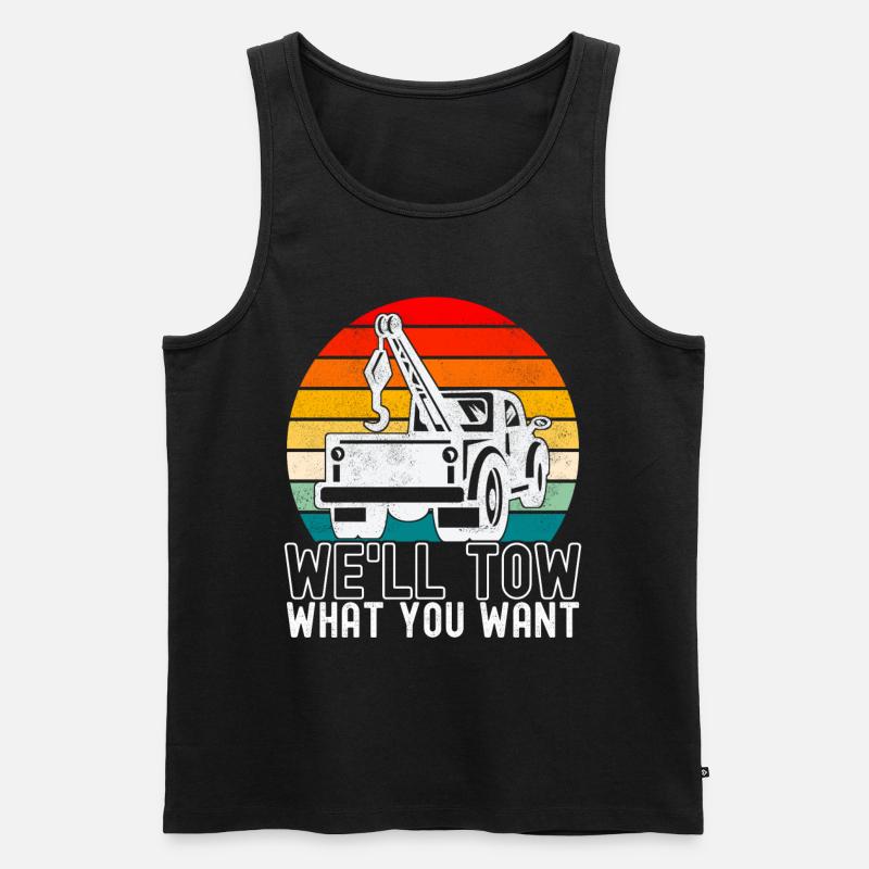 Abschleppwagen Abschleppdienst - Männer Premium Bio Tank Top - Schwarz