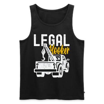 Abschleppwagen Abschleppdienst - Männer Premium Bio Tank Top - Schwarz - Vorne - AI Model Male 178 light (178cm)