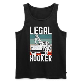 Abschleppwagen Abschleppdienst - Männer Premium Bio Tank Top - Schwarz - Vorne - AI Model Male 178 light (178cm)