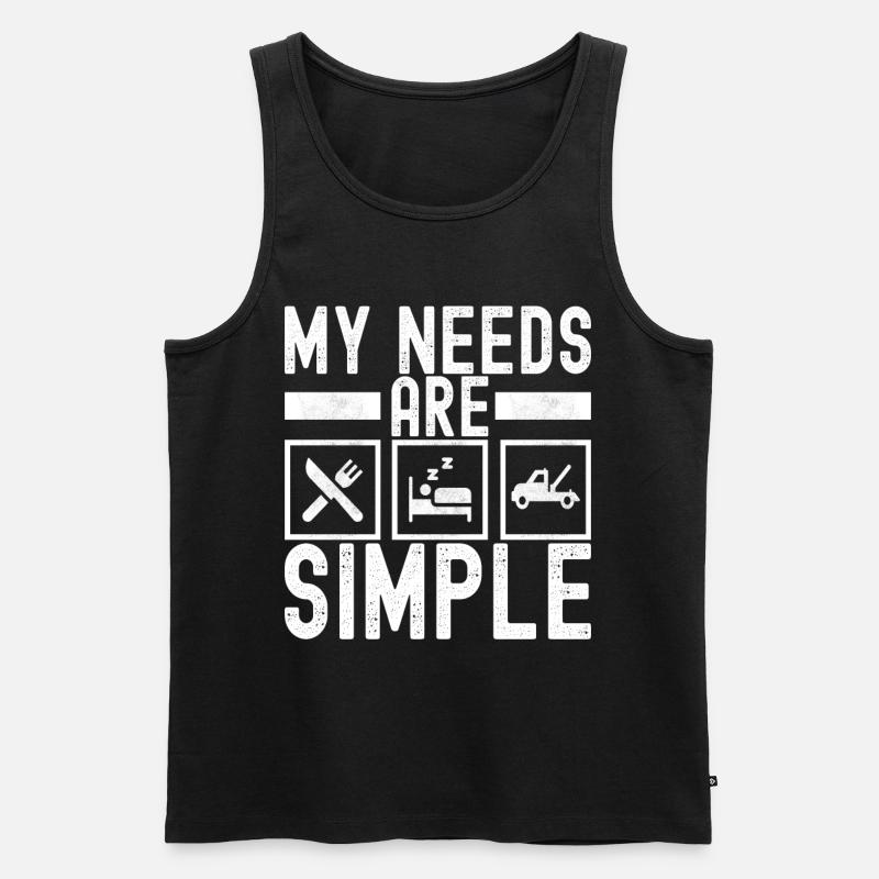 Abschleppwagen Abschleppdienst - Männer Premium Bio Tank Top - Schwarz