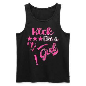 Karate Taekwondo Mädchen Frauen Karate Kick - Männer Premium Bio Tank Top - Schwarz - Vorne - AI Model Male 178 light (178cm)
