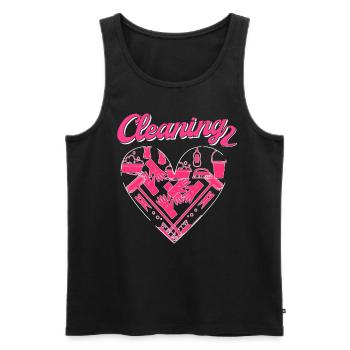 Housekeeper Maid Cleaner - Men's Premium Organic Tank Top - black - Front - AI Model Male 178 light (178cm)