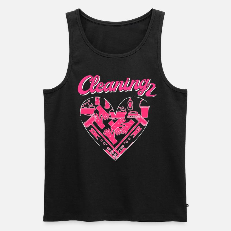 Haushälterin Zimmermädchen Putzfrau - Männer Premium Bio Tank Top - Schwarz