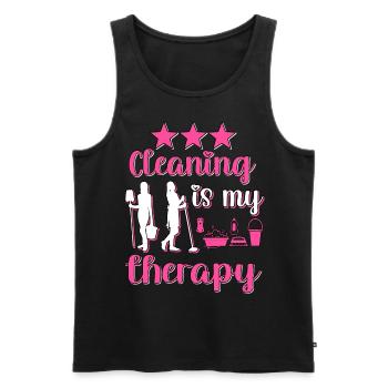 Housekeeper Maid Cleaner - Men's Premium Organic Tank Top - black - Front - AI Model Male 178 light (178cm)