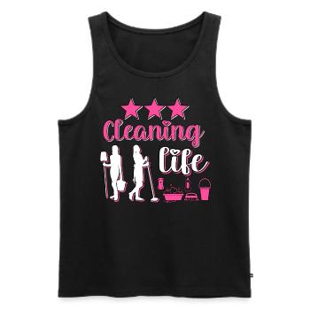 Housekeeper Maid Cleaner - Men's Premium Organic Tank Top - black - Front - AI Model Male 178 light (178cm)