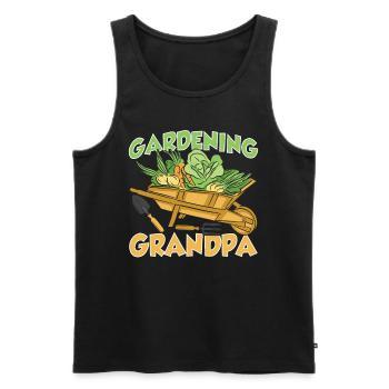 Jardinage Grand-père Jardinier Grand-père Jardin - Débardeur bio Premium Homme - noir - Devant - Michal (187cm)