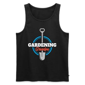 Jardinage Grand-père Grand-père Jardinier de jardin - Débardeur bio Premium Homme - noir - Devant - Michal (187cm)