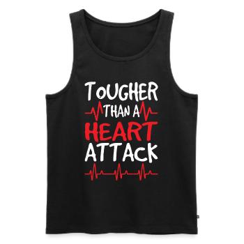 Härter Als Ein Herzinfarkt Herzanfall Herzattacke - Männer Premium Bio Tank Top - Schwarz - Vorne - AI Model Male 178 light (178cm)