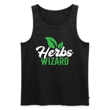 Herb Wizard Herb Garden Herb Herbalism - Men's Premium Organic Tank Top - black - Front - AI Model Male 178 light (178cm)