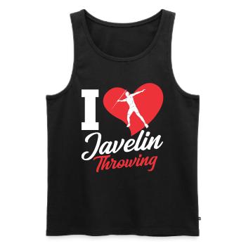 I Love Javelin Throwing Javelin Javelin Throw Javelin Thrower - Men's Premium Organic Tank Top - black - Front - AI Model Male 178 light (178cm)