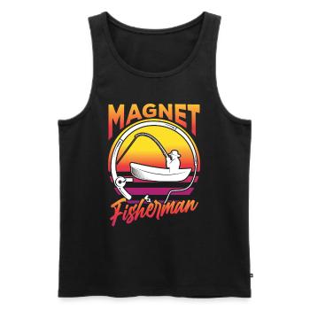 Magnetfischer Magnet Magnetfischen - Männer Premium Bio Tank Top - Schwarz - Vorne - AI Model Male 178 light (178cm)
