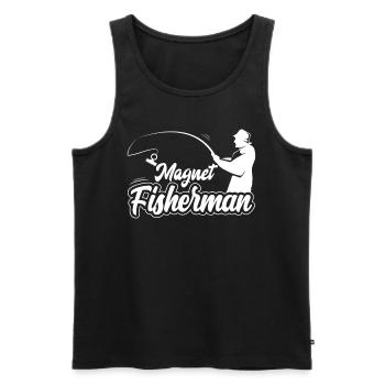 Magnetfischer Magnet Magnetfischen - Männer Premium Bio Tank Top - Schwarz - Vorne - AI Model Male 178 light (178cm)