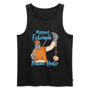 Magnetfischer Schatzsucher Magnet Magnetfischen - Männer Premium Bio Tank Top - Schwarz - Vorne - AI Model Male 178 light (178cm)