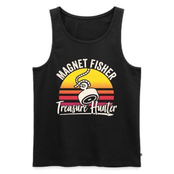 Magnetfischer Schatzsucher Magnet Magnetfischen - Männer Premium Bio Tank Top - Schwarz - Vorne - AI Model Male 178 light (178cm)