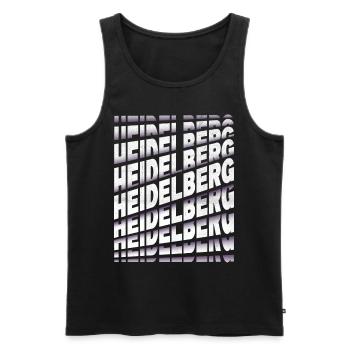 Heidelberg Deutschland Stadt Schrift Skyline - Männer Premium Bio Tank Top - Schwarz - Vorne - Michal (187cm)