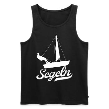 Segler Segelboot Meer Segeln - Männer Premium Bio Tank Top - Schwarz - Vorne - Michal (187cm)