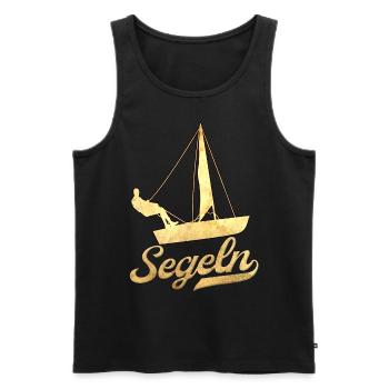 Segler Segelboot Meer Segeln - Männer Premium Bio Tank Top - Schwarz - Vorne - Michal (187cm)