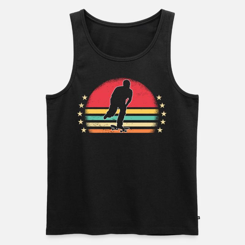Skaters Skate Skateboarding Skateboard - Männer Premium Bio Tank Top - Schwarz