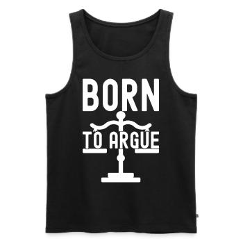 Law Student Judge Public Prosecutor - Men's Premium Organic Tank Top - black - Front - AI Model Male 178 light (178cm)