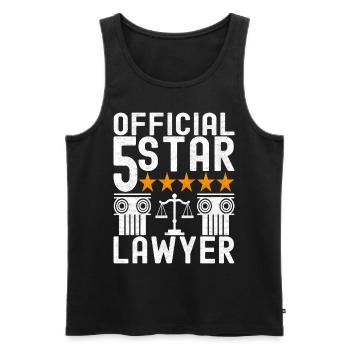 Law Student Judge Public Prosecutor - Men's Premium Organic Tank Top - black - Front - AI Model Male 178 light (178cm)
