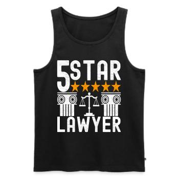 Law Student Judge Public Prosecutor - Men's Premium Organic Tank Top - black - Front - AI Model Male 178 light (178cm)