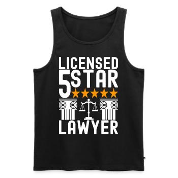 Law Student Judge Public Prosecutor - Men's Premium Organic Tank Top - black - Front - AI Model Male 178 light (178cm)