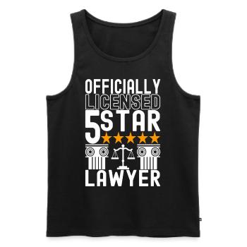 Law Student Judge Public Prosecutor - Men's Premium Organic Tank Top - black - Front - AI Model Male 178 light (178cm)