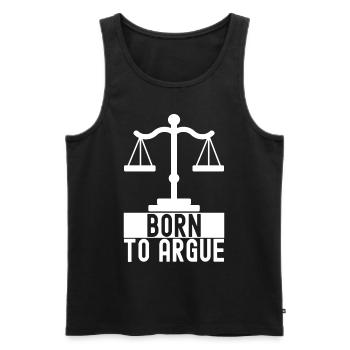 Law Student Judge Public Prosecutor - Men's Premium Organic Tank Top - black - Front - AI Model Male 178 light (178cm)