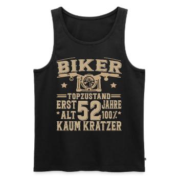52 Geburtstag Mann Biker 52 Jahre Motorrad - Männer Premium Bio Tank Top - Schwarz - Vorne - Michal (187cm)