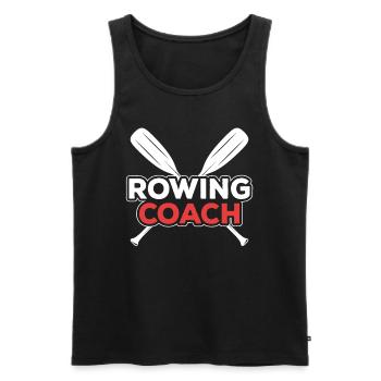 Rowing Coach Rowing Rowing Rowing Boat Rowers - Men's Premium Organic Tank Top - black - Front - AI Model Male 178 light (178cm)