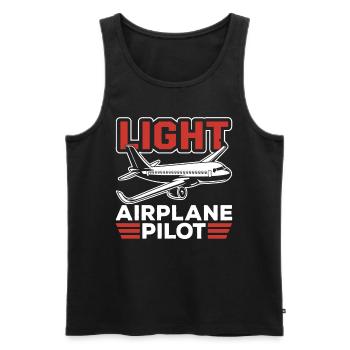 Light Aircraft Pilot Small Aircraft Private Aircraft - Men's Premium Organic Tank Top - black - Front - AI Model Male 178 light (178cm)