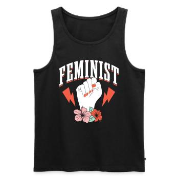 Féministe Droits des femmes Féminisme Féministe - Débardeur bio Premium Homme - noir - Devant - Michal (187cm)
