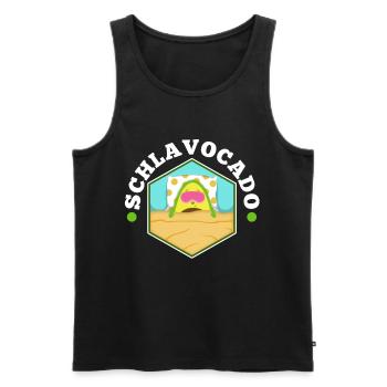 Schlavocado - Männer Premium Bio Tank Top - Schwarz - Vorne - Michal (187cm)