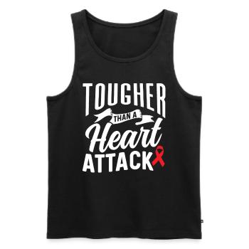 Härter Als Ein Herzinfarkt Herzanfall Herzattacke - Männer Premium Bio Tank Top - Schwarz - Vorne - AI Model Male 178 light (178cm)