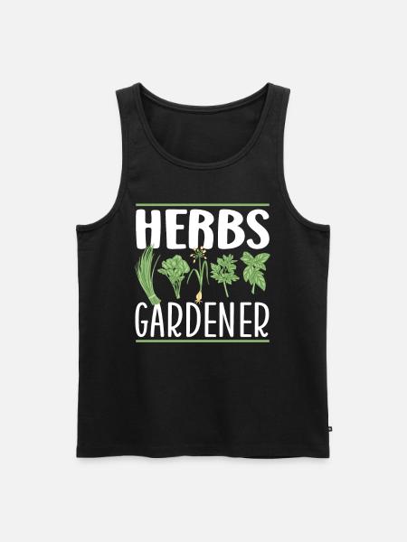 Herb Gardener Herbology Herb - Men's Premium Organic Tank Top - black